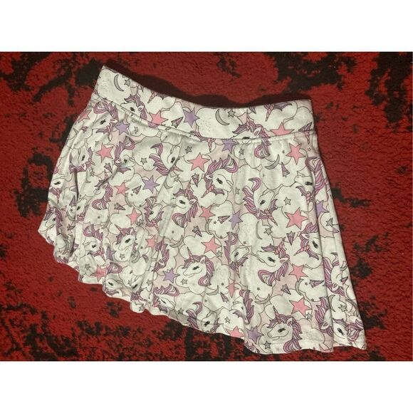Girls Kids Unicorn Skirts Skirt Shorts SZ L 10/12 Cute - Picture 3 of 16
